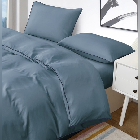 מצעים למיטה זוגית מתכוונת KAN כחול