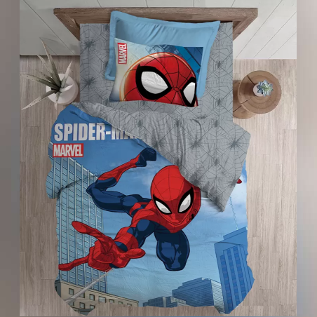 סט מצעים למיטה וחצי ספיידרמן ניו יורק 120/200