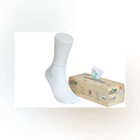 28 זוגות גרביי ילדים פוליז לבן מידת one size שמתאימה למידות 24-35