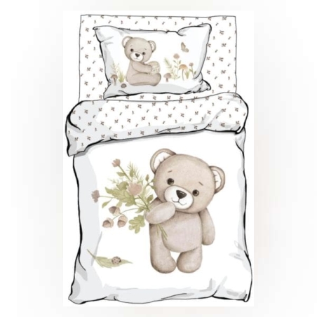 סט מצעים ילדים למיטה יחיד דגם דובי 90/200-VARDINON