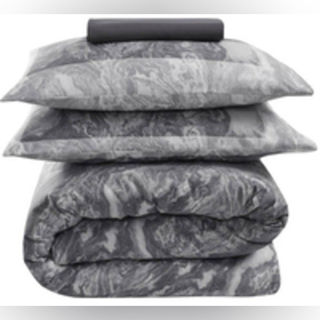 סט מצעים למיטה מתכווננת 100% כותנה שיש אפור