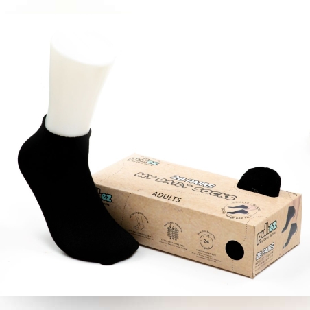 28 זוגות גרביי בוגרים פוליז שחור מידת one size שמתאימה למידות 36-45