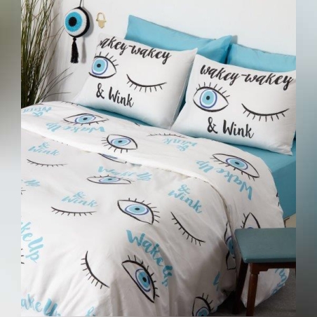 סט מצעים פלנל 100% כותנה למיטה יחיד מיקונוס 90/200