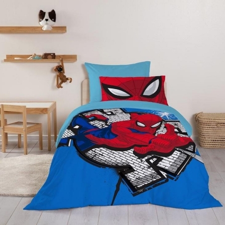 סט מצעים ספיידרמן למיטה יחיד 100% כותנה אולטימטיבי 90/200