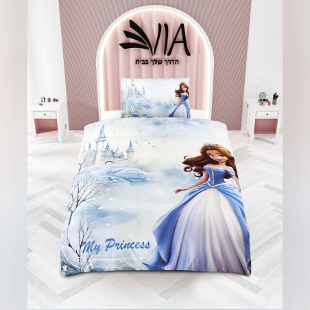 סט מצעים נסיכה השלג למיטה וחצי 120/200