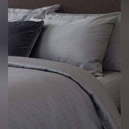 סט מצעים למיטה זוגית 100% כותנה סאטן דומיניק אפור 160/200