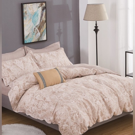 סט מצעים למיטה זוגית 100% כותנה סאטן 200 חוט דגם חלומות 160/200