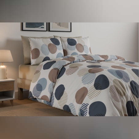 סט מצעים למיטה וחצי 100% כותנה ניסן דו צדדי 120/200