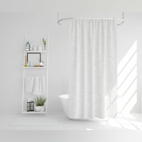 וילון לאמבטיהCLASSIC לבן 180/180