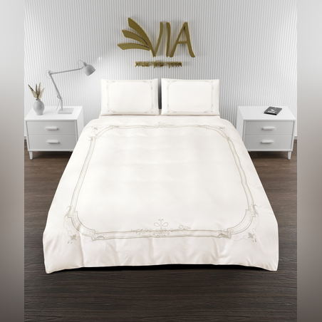 סט מצעים למיטה זוגית רחבה לסן פס כסף זויה 180/200