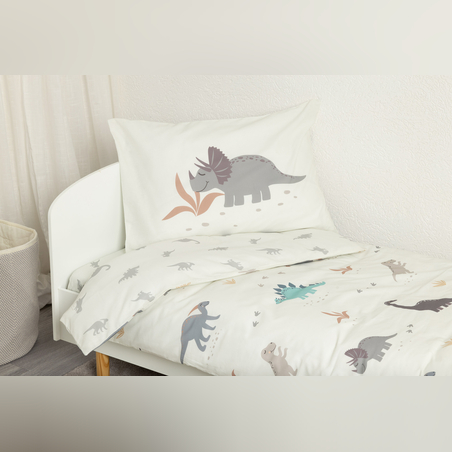 סט מצעים למיטת מעבר 100% כותנה דינו 70/140