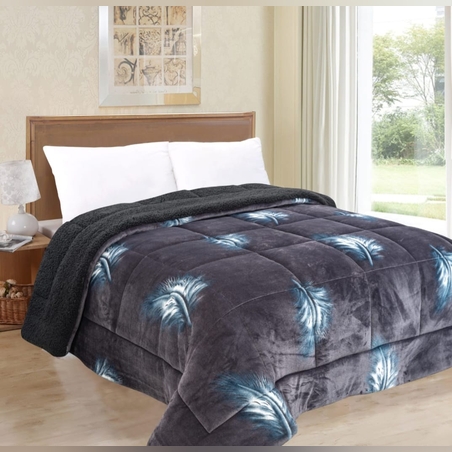 שמיכת חורף מודפסת במילוי פוך סינטטי דגם פאטר 150/200