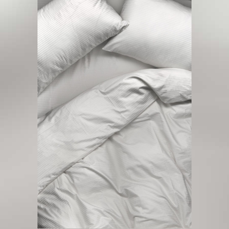 סט מצעים אמפוריום 100% כותנה סאטן ג’קארד HOTEL לבן פסים 300 חוט למיטה זוגית 160/200