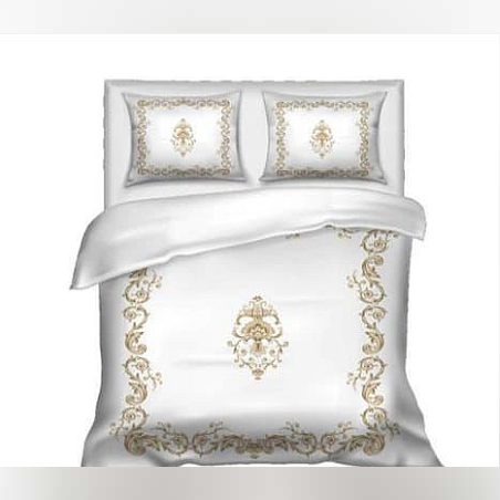 סט מצעים למיטה יחיד 100% כותנה מונקו זהב 90/200