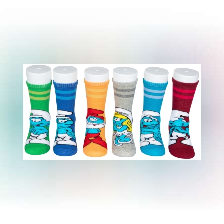 גרבי כותנה דרדסים מעוצבים לילדים, 6 זוגות מידת one size שמתאימה למידות 24-34