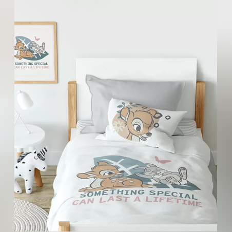 סט מצעים למיטה יחיד 100% כותנה פלנל במבי מיוחד 90/200