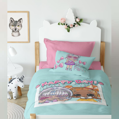 סט מצעים LOL למיטה יחיד 100% כותנה 90/200- דגם LETS PARTY