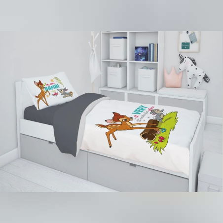 סט מצעים למיטה יחיד במבי 90/200