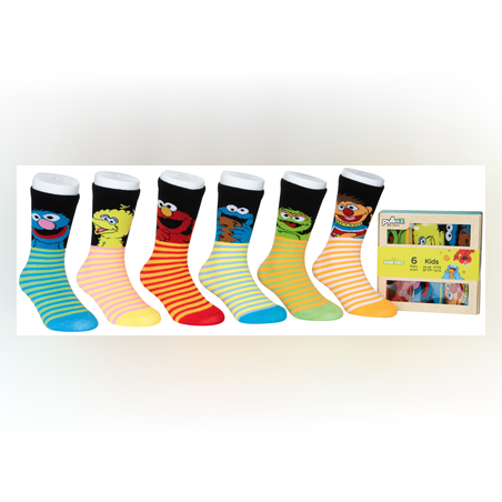 גרבי רחוב סומסום כותנה מעוצבים לילדים, 6 זוגות מידת one size שמתאימה למידות 24-34