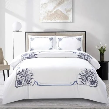 סט מצעים למיטה וחצי 100% כותנה פרינס 120/200