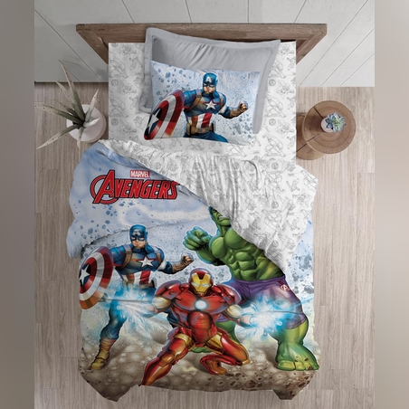 סט מצעים למיטה וחצי הנוקמים בפעולה 120/200