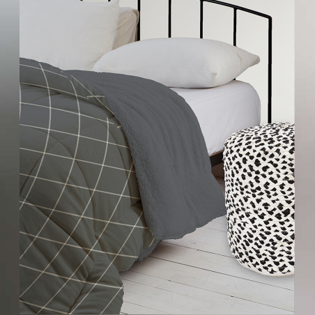 שמיכת חורף מודפסת במילוי פוך סינטטי דגם ינאי 150/200