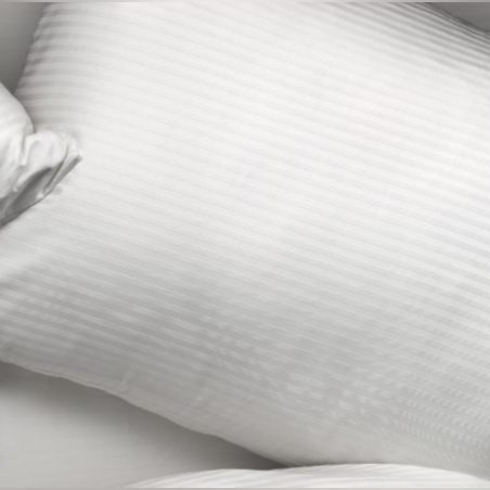 סט מצעים אמפוריום 100% כותנה סאטן ג’קארד HOTEL לבן פסים 300 חוט למיטה יחיד 90/200