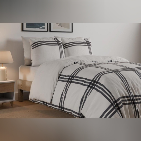 סט מצעים למיטה זוגית 5 חלקים 100% כותנה מרום