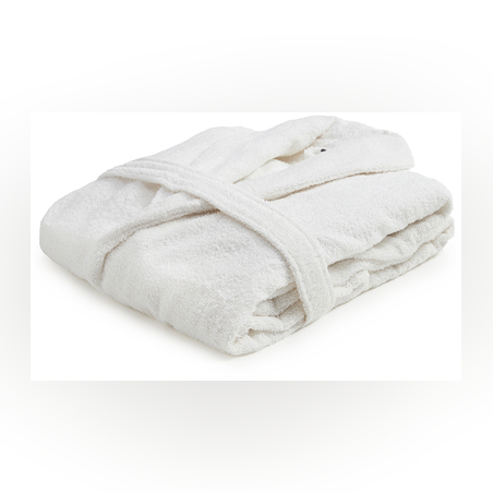 חלוק אמבטיה מבוגר צבע לבןS