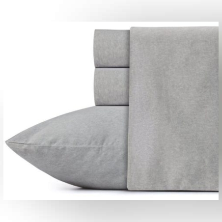 סט מצעים פלנל 100% כותנה למיטה יחיד מלאנג’ אפור 90/200