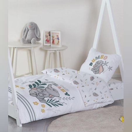 סט מצעים 100% כותנה דמבו למיטה מעבר /תינוק 70/130 דמבו תינוק