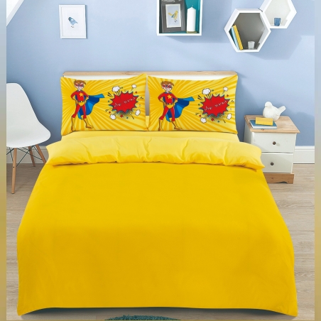 סט מצעים למיטה יחיד הגיבור שלי 90/200