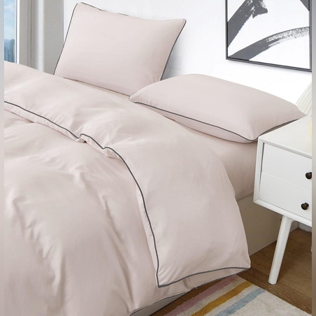 מצעים למיטה מתכווננת מנקו אפור בהיר פס אפור