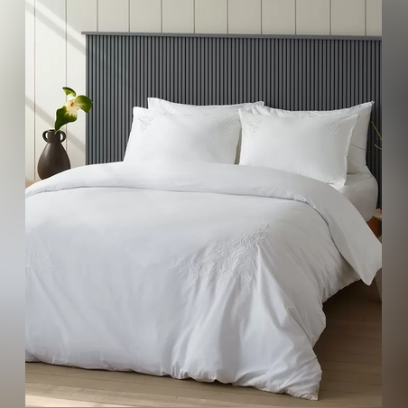 סט מצעים למיטה זוגית 100% כותנה פרקל דגם קמילה 160/200