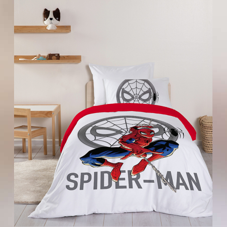 מצעי ספיידרמן לבן 90/200