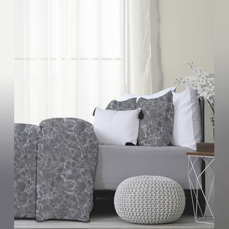 מצעי בייסיק דגם אושן שחור 180/200