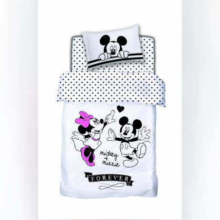 מצעים מיקי ומיני מאוס למיטה יחיד FOREVER