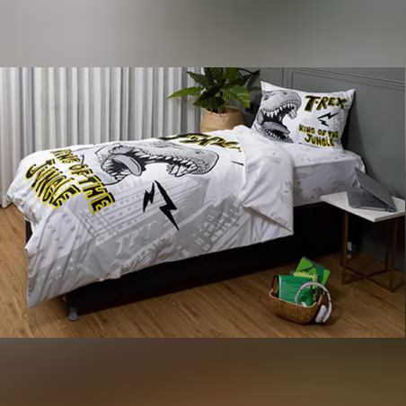 סט מצעים למיטה וחצי פארק היורה 100% כותנה 120/200