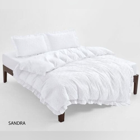 סט מצעים צבע לבן מלמלה 100% כותנה פרקל 160/200