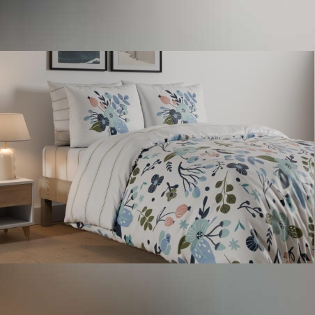 סט מצעים למיטה וחצי 100% כותנה אניס דו צדדי 120/200