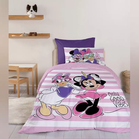 סט מצעים למיטה יחיד דיסני- מיני חד קרן 90/200