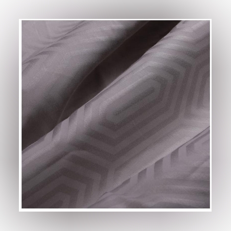 סט מצעים למיטה זוגית 100% כותנה סאטן דגם Ruby 160/200 אפור בהיר