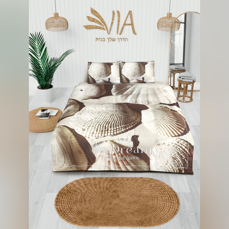 סט מצעים למיטה זוגית חול ים 160/200