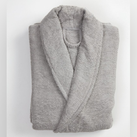 חלוק אמבטיה מבוגר צבע אפור S