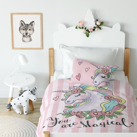 סט מצעים למיטה וחצי חד קרן יוניקורן מג'יקל 120/200