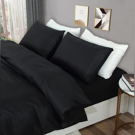 סט מצעים למיטה וחצי אסיה שחור 120/200