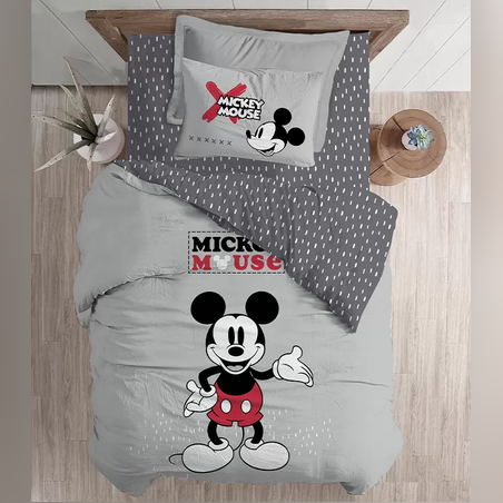 סט מצעים מיקי מאוס למיטה וחצי 100% כותנה מיקי איקס 120/200