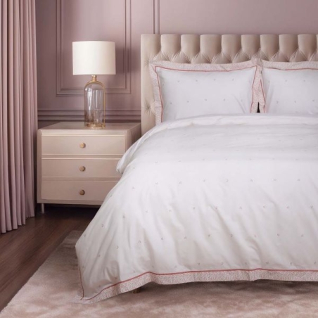 סט מצעים למיטה זוגית רחבה 100% כותנה פרקל אשלי 180/200 -VARDINON