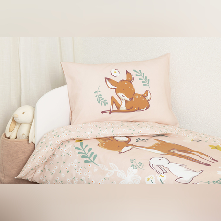 סט מצעים למיטת מעבר 100% כותנה במבי 70/140