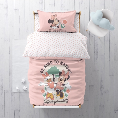 סט מצעים 100% כותנה מיני מאוס ודייזי למיטה מעבר /תינוק 70/130